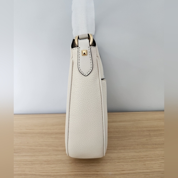 NWT MICHAEL KORS Dover Signature Large Half Moon Shoulder Bag Black - Picture 3 of 7